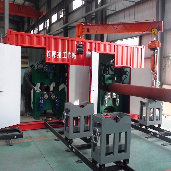 Solución automática de fabricación de carretes de tubería tipo contenedor para plantas de energía de acero al carbono